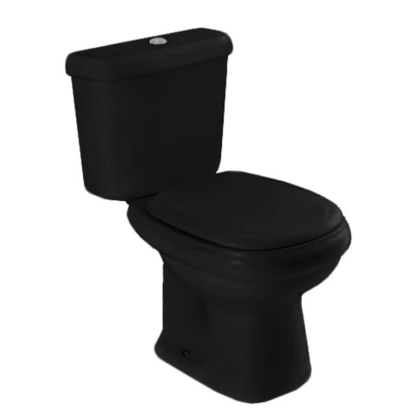 Bacia Icasa Sabatini com Caixa Acoplada Preto — Bacia - Vaso Sanitario