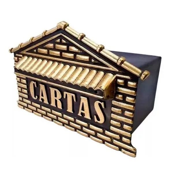 Caixa para Carta nº04 Ouro Grade / Muro — Itens Diversos