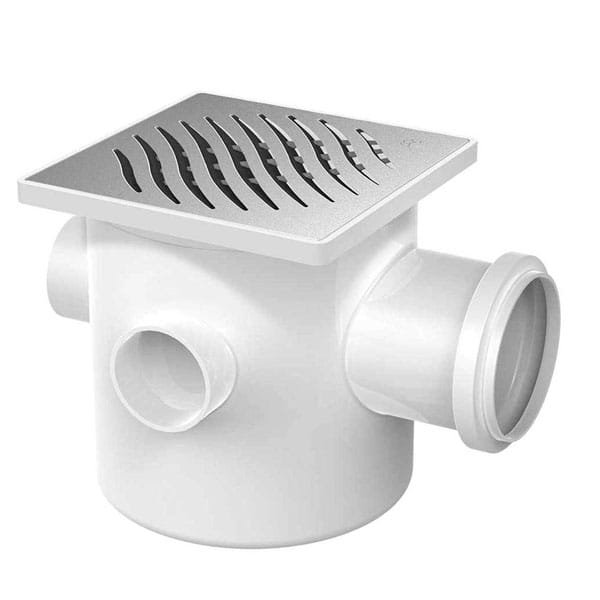 Caixa Sifonada Tradicional Tigre Inox 100x100x50 — Grelhas e Ralos