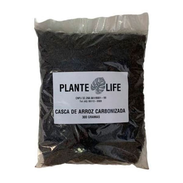 Casca de Arroz Carbonizada 300g Plante Life — Insumos e Adubos