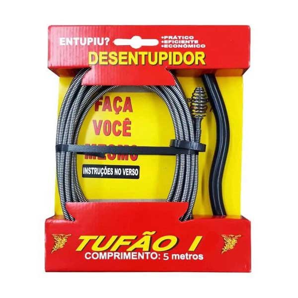 Desentupidor Manual Tufão 5mt — Acessórios Banheiro e Cozinha