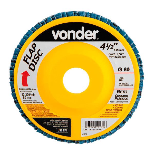 Disco Desbaste 4.1/2 Vonder — Acessórios Ferramentas