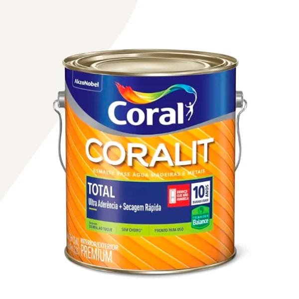 Esmalte Base de Água Coral Branco Acetinado 3,6l — Tintas