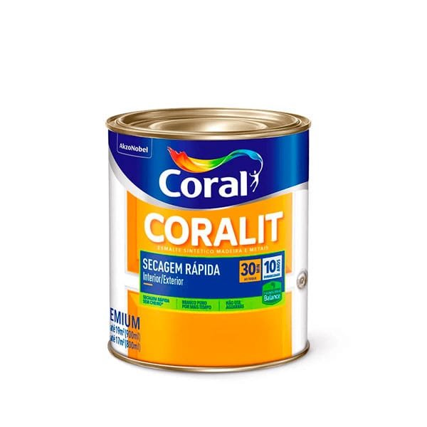 Esmalte Base de Àgua Coral Branco Brilhante 900ml — Tintas