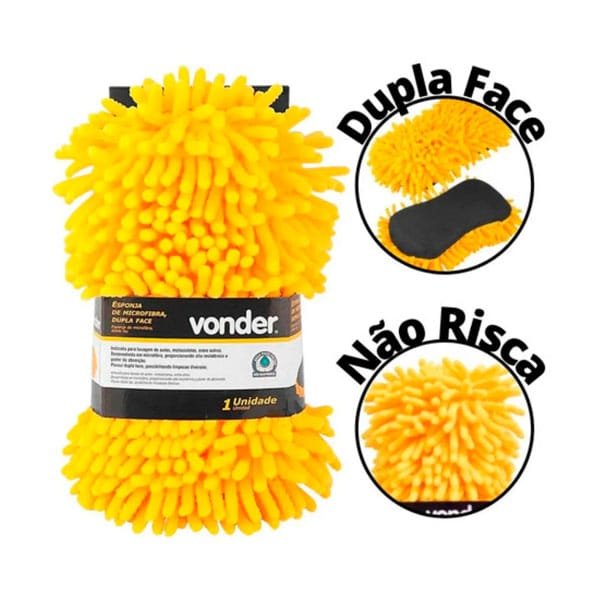 Esponja Microfibra Dupla Face Vonder — Acessorios Limpeza