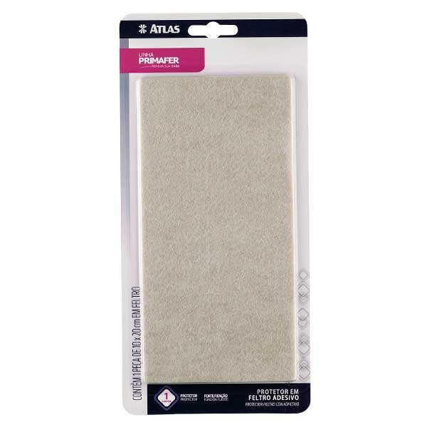 Feltro Auto Adesivo Bege 10x20cm Atlas — Itens Diversos