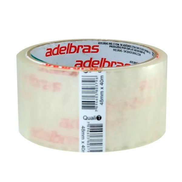 Fita Adesiva 48mm x 50m transparente Adelbras — Fitas