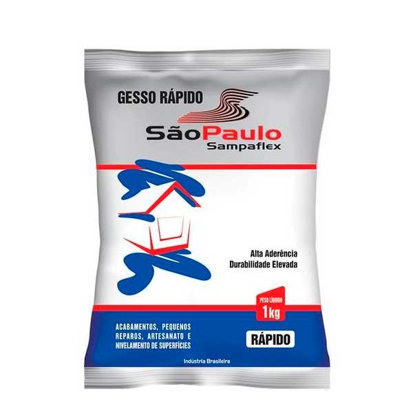 Gesso Rápido 1kg Sampaflex — Acessórios Tintas