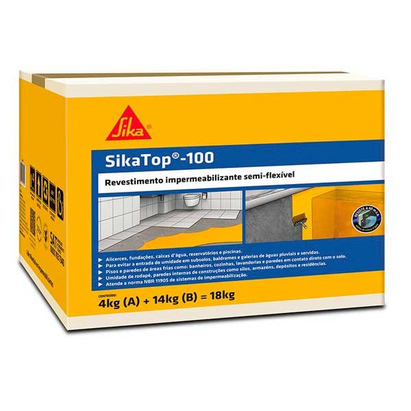 Impermeabilizante Sikatop 100 18Kg — Impermeabilizantes