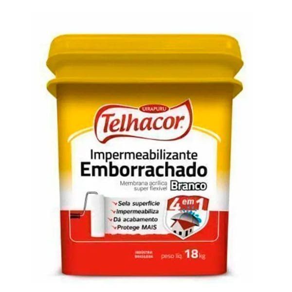 Impermeabilizante Telhacor Emborrachado Cores 18Kg — Impermeabilizantes