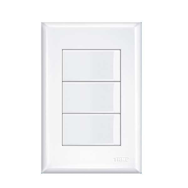 Interruptor FAME 2907 3 teclas Simples 16A com placa Evidence — Uncategorized