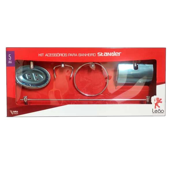 Kit Acessórios para Banheiro Leão 5 peças — Acessórios Banheiro e Cozinha