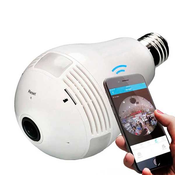 Lâmpada com Câmera Monitor 360° Wifi — Uncategorized