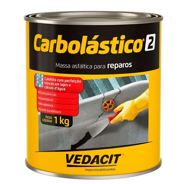 Massa Asfáltica para Reparos ( Carbolástico ) 1Kg — Impermeabilizantes