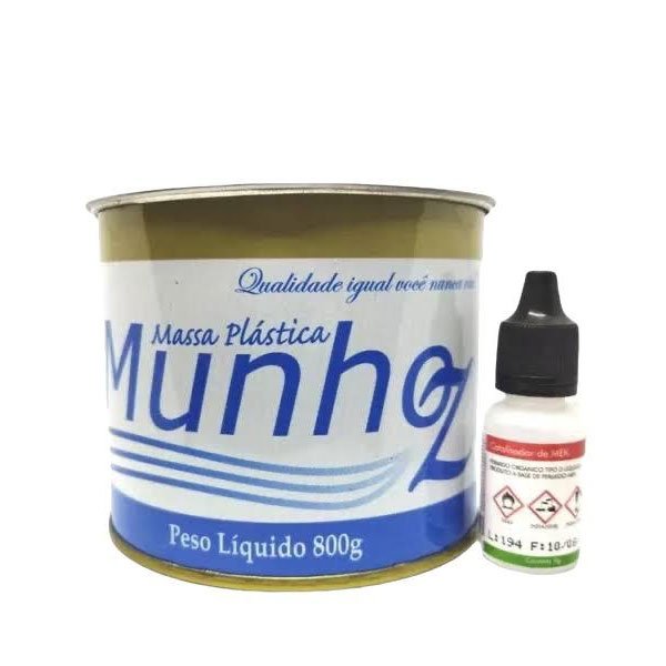 Massa Plástica Branca 800g Munhoz — Acessórios Tintas