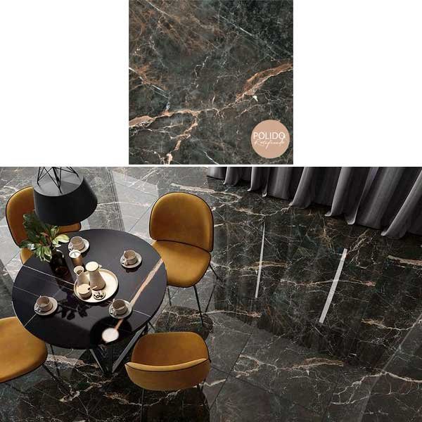 Piso Formigres Imperium Dark Polido 87x87 — Pisos