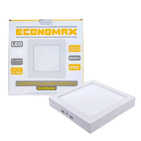 Plafon Led 18w Sobrepor Economax — Lâmpadas e Iluminação