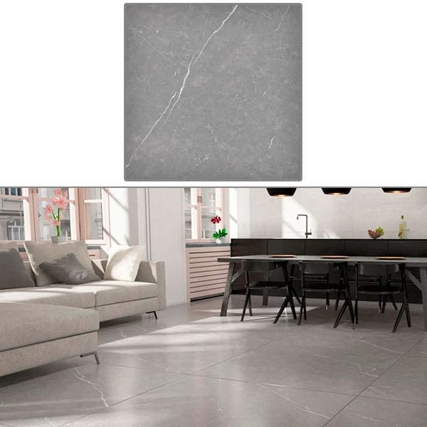 Porcelanato Delta Venato Grigio Retificado Esmaltado 1,20x1,20 — Porcelanatos