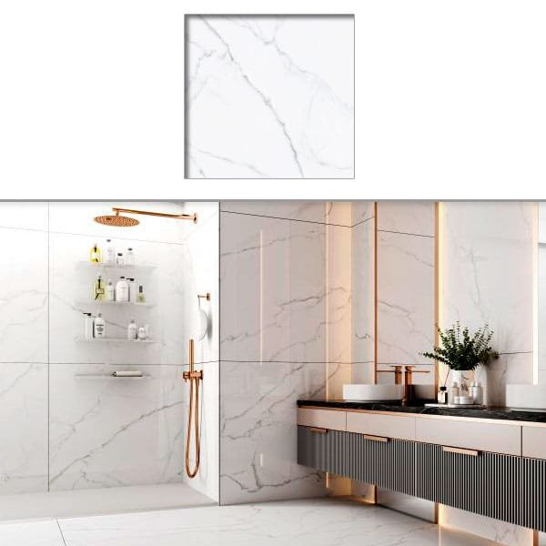 Porcelanato Gaudi Calacata Light 1,19x1,19 cx2,83 — Porcelanatos