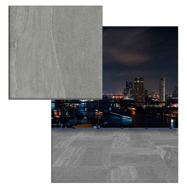Porcelanato Savane Basalto Grigio Externo Retificado 72x72 — Porcelanatos