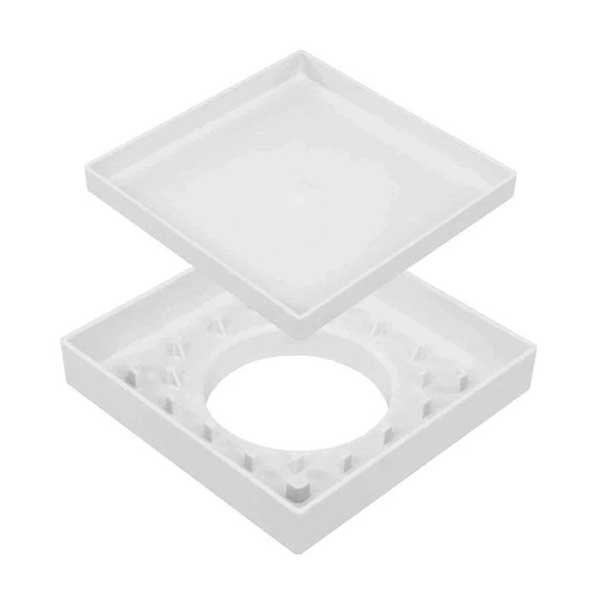 Ralo Oculto 15x15 Branco — Grelhas e Ralos