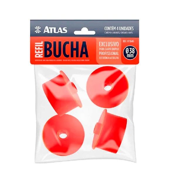 Refil de Bucha Plástico para Garfo Duplo Profissional Atlas — Acessórios Tintas