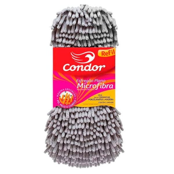 Refil Esfregão para Mop Tira Poeira Microfibra — Acessorios Limpeza