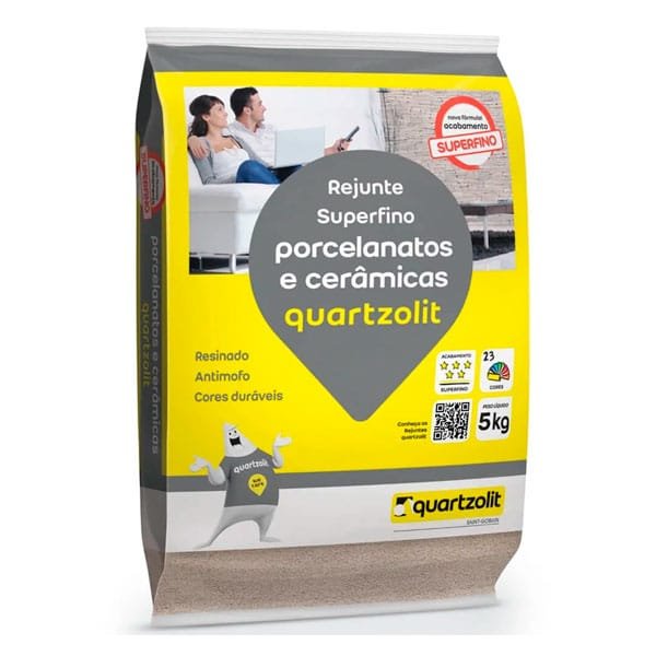 Rejunte Porcelanato Quartzolit 5kg Branco — Rejunte