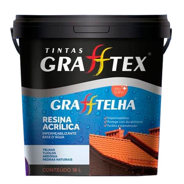 Resina Acrílica Multiuso Grafftex Cores 18 Litros — Resinas