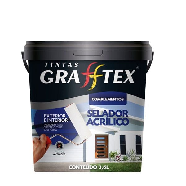 Selador Acrílico Grafftex Branco 3,6 Litros — Seladores e Primers