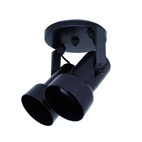 Spot Duplo Preto Reue — Lâmpadas e Iluminação