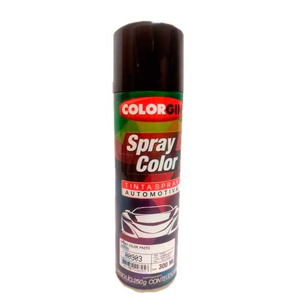 Spray Automotivo Preto Rápido Colorgin — Spray