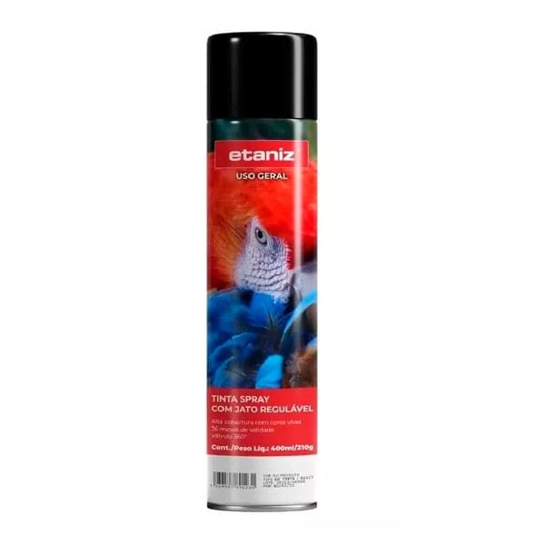Spray Etaniz Preto Brilhante — Spray