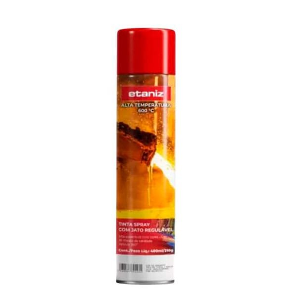 Spray Etaniz Vermelho Fosco Alta Temperatura — Spray