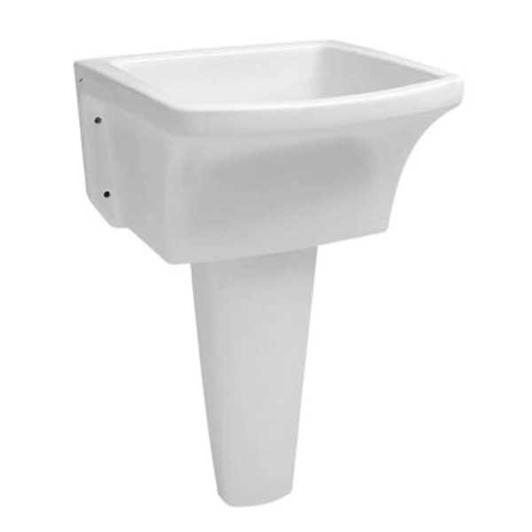 Tanque Icasa 50x50 27L Branco com Coluna — Uncategorized