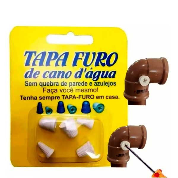 Tapa Furo Cano D'Água 5 peças — Itens Diversos
