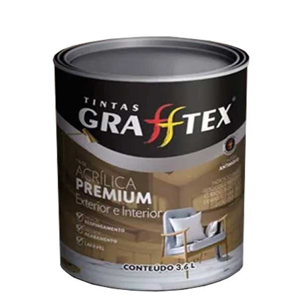 Tinta Acrílica Premium Grafftex Branco Fosca 3,6L — Tintas