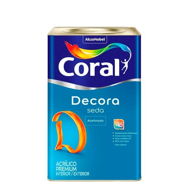 Tinta Coral Decora Seda Acetinado Branca 18L — Tintas