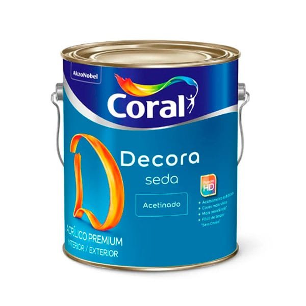 Tinta Coral Decora Seda Acetinado Branca 3,6L — Tintas