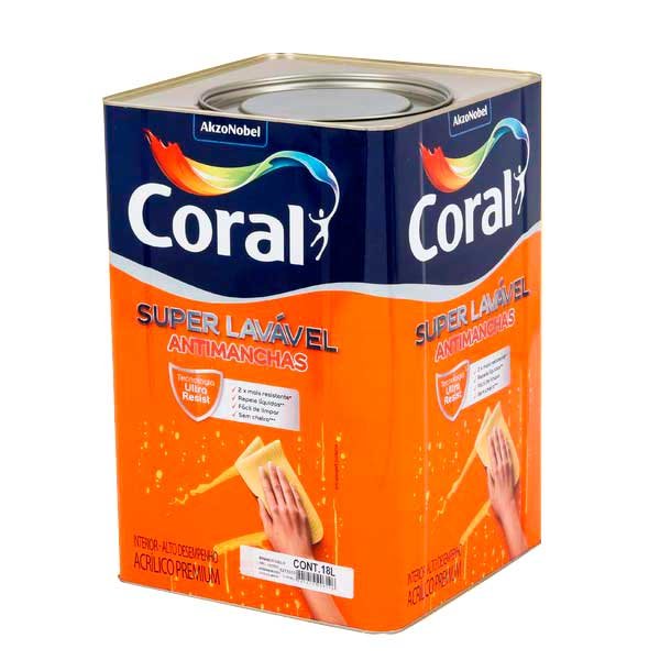 Tinta Coral Super Lavável Branco 18L — Tintas