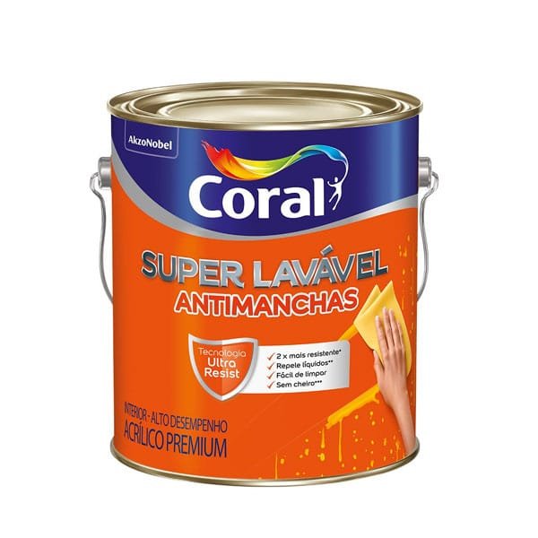 Tinta Coral Super Lavável Branco 3,6L — Tintas