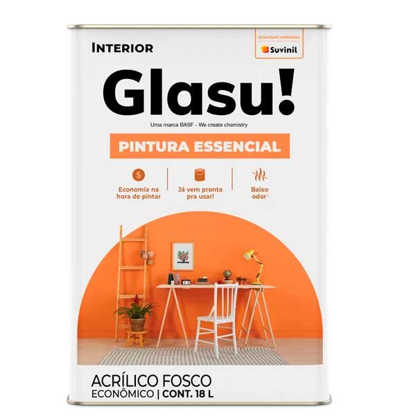 Tinta Glasu Essencial Econômica Branco 18 litros — Tintas