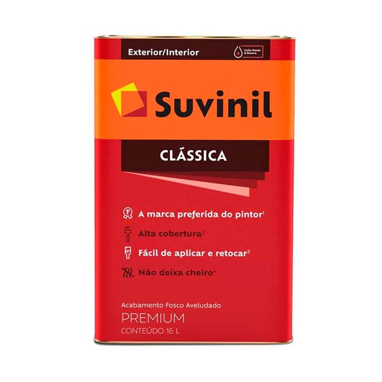 Tinta Suvinil Clássica Base A 16lt - Gelo / Algodão Egípcio — Tintas