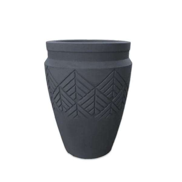Vaso Japi Plástico Cilindro Tribo 32 Preto Ardósia — Vasos e Floreiras