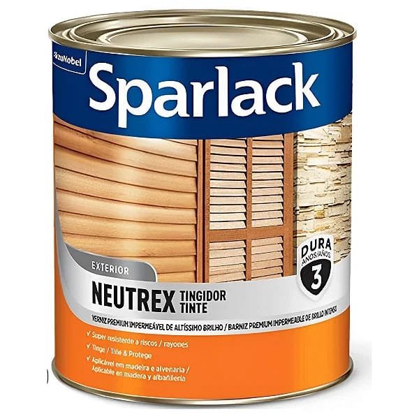 Verniz Sparlack Base Àgua Incolor Acetinado 3,6L — Verniz