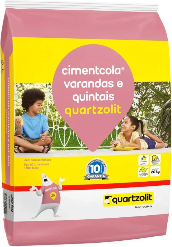 ARGAMASSA QUARTZOLIT VARANDAS e QUINTAIS 20KG