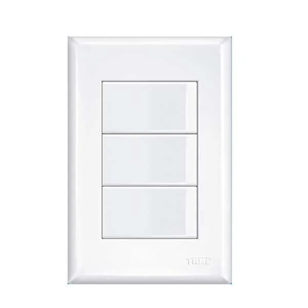 Interruptor FAME 2907 3 teclas Simples 16A com placa Evidence