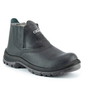 Botina Segurança Crival Preta com Bico Plástico