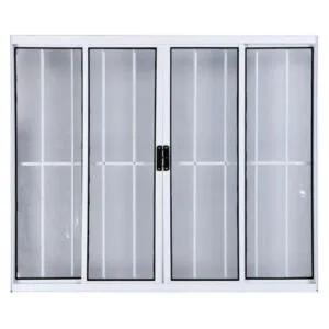 Vitro 150x1200 Alumínio Bco com Vidro e Grade Modular JP