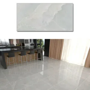 Porcelanato Delta Onyx Blanc Retificado Polido Esmaltado 60x1,20